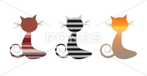 Cat silhouette Stock Illustration