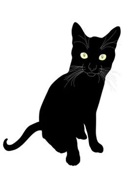 Cat silhouette Stock Illustration