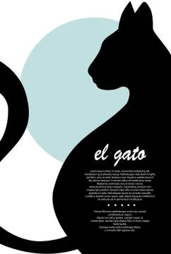 Cat silhouette Stock Illustration