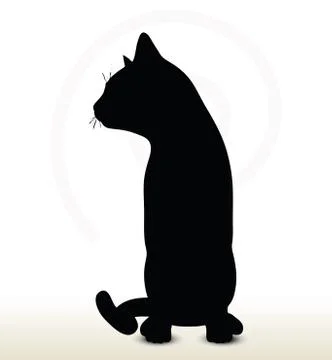 Cat silhouette Illustrazione stock