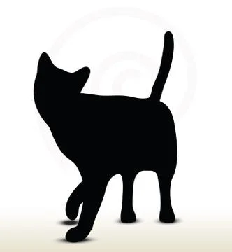 Cat silhouette Illustrazione stock