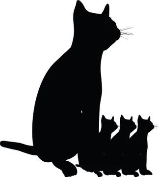 Cat silhouette Stock Illustration