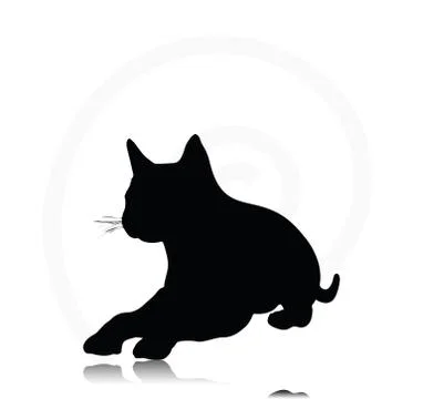 Cat silhouette Illustrazione stock