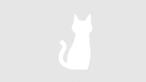 Cat Silhouette On Transparent Background Stock Footage 250777306
