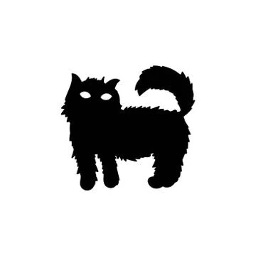 Cat silhouette vector design template illustration Иллюстрация