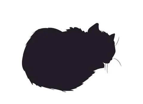 Cat silhouette, vector Illustrazione stock