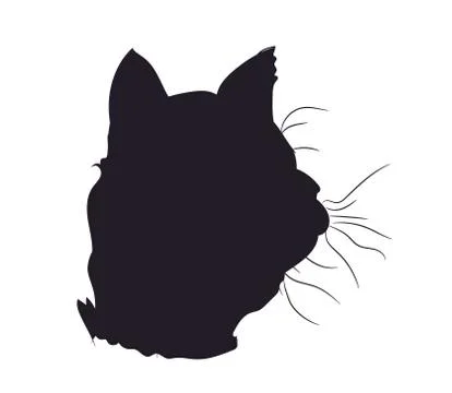 Cat silhouette, vector Illustrazione stock