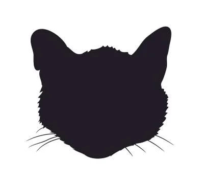 Cat silhouette, vector Illustrazione stock