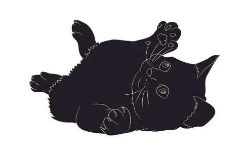 Cat silhouette, vector Stock-Illustration