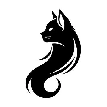 Cat Silhouette Vector Stock Illustration