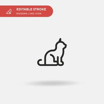 Cat Simple vector icon. Illustration symbol design template for web mobile UI Stock Illustration