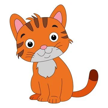 A cat is sitting on the in angry Stock Illustration