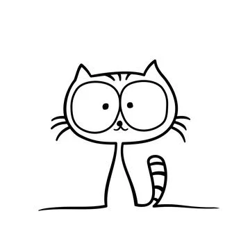 Cat is sitting. cat logo Isolated on white background 库存插图