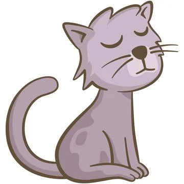 Cat sitting on the floor Stock Illustration