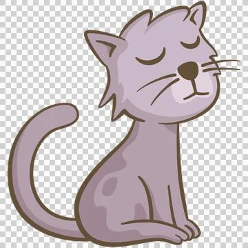 Cat sitting on the floor Illustration