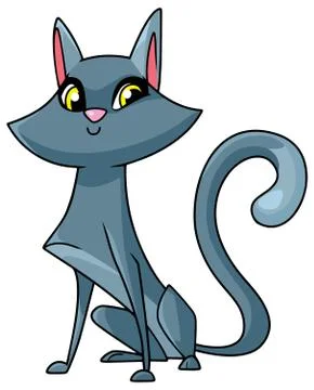 Cat Sitting Illustration 库存插图