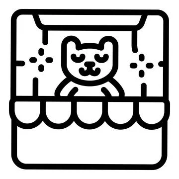 Cat sitting inside claw machine arcade game vector icon Stock Illustration