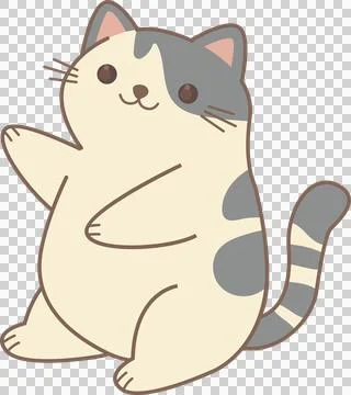 Cat with sly expression, up to something, funny playful moment, illustratio.. Stock Illustration