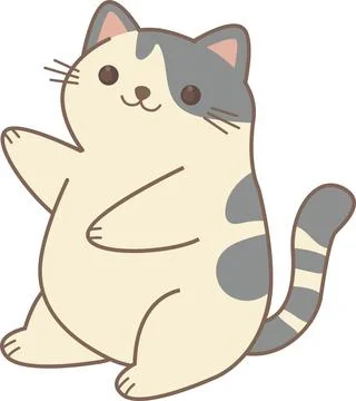 Cat with sly expression, up to something, funny playful moment, illustratio.. Stock Illustration