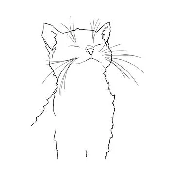 Cat smiles Stock Illustration