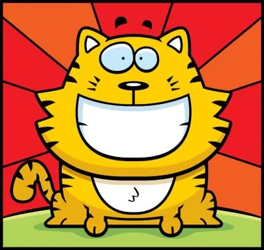 Cat Smiling Stock Illustration
