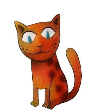 Cat smiling Stock Illustration