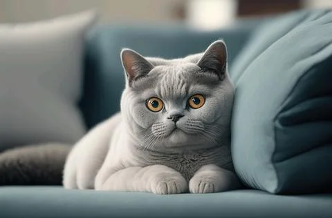 Cat on a Sofa Illustrazione stock