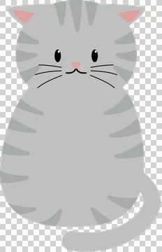 Cat sti cute gray Stock Illustration