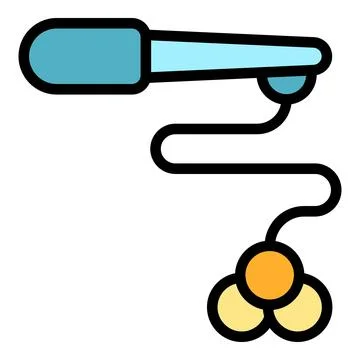 Cat stick toy icon vector flat Stock-Illustration