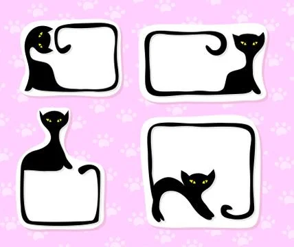 Cat stickers Stock Illustration