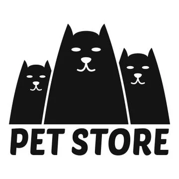 Cat store logo, simple style イラスト素材
