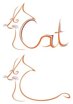 Cat symbol Stock Illustration
