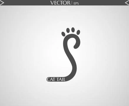 Cat Tail Logo Stock-Illustration