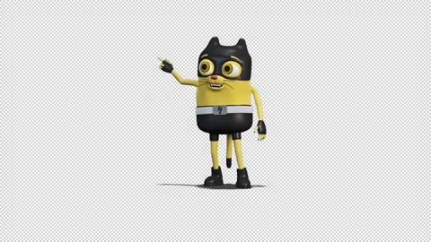 Cat Thimas Ponts three point Video Loop and Alfa Channel 库存影片 163284540
