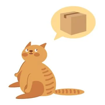 Cat thinking about gifts Stock-Illustration