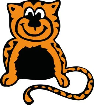 Cat with tiger pattern Stock Illustration