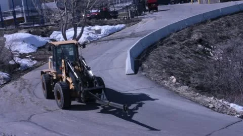 CAT Tractor Stock Footage 22295765