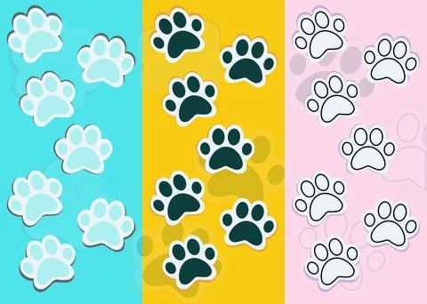 Cat Trail Pack Background 스톡 일러스트