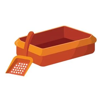 Cat tray with a dustpan. vector illustration Stock Illustration