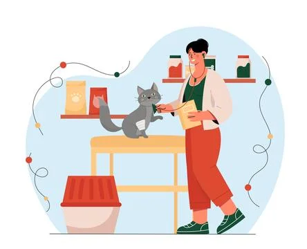 Cat treatment vector concept Stock Illustration