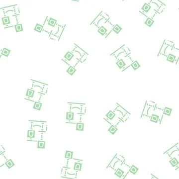 Cat tree glyph seamless pattern Stock Illustration