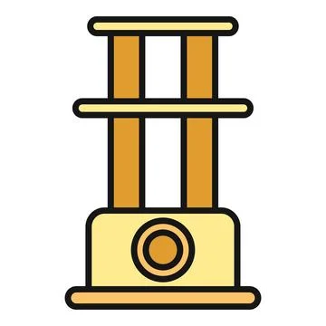 Cat tree icon providing pet furniture for play Stock Illustration