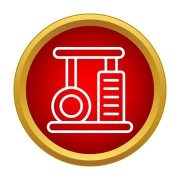 Cat tree icon representing pet furniture scratcher 스톡 일러스트