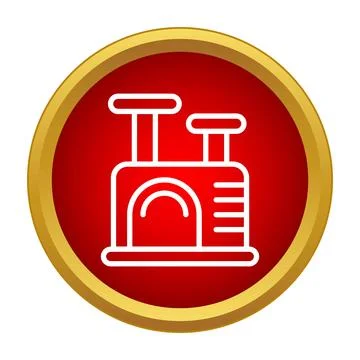 Cat tree scratcher icon in a red circle 스톡 일러스트