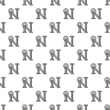 Cat tree scratcher seamless pattern for pets Stockillustratie