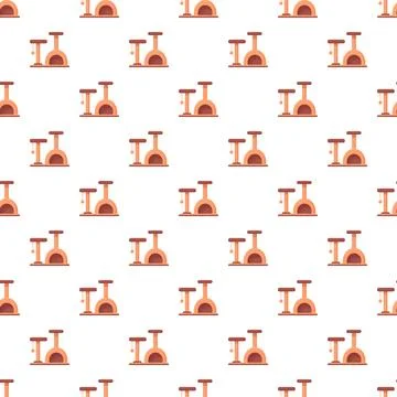 Cat tree scratching post house seamless pattern Illustrazione stock