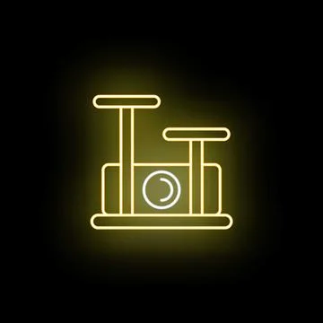 Cat tree scratching post neon glow icon Stock Illustration