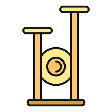 Cat tree scratching post pet furniture complex icon イラスト素材