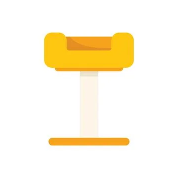 Cat tree with scratching post is standing on the floor Stock Illustration