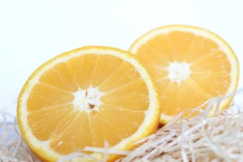 Cat two half orange Stock Photos